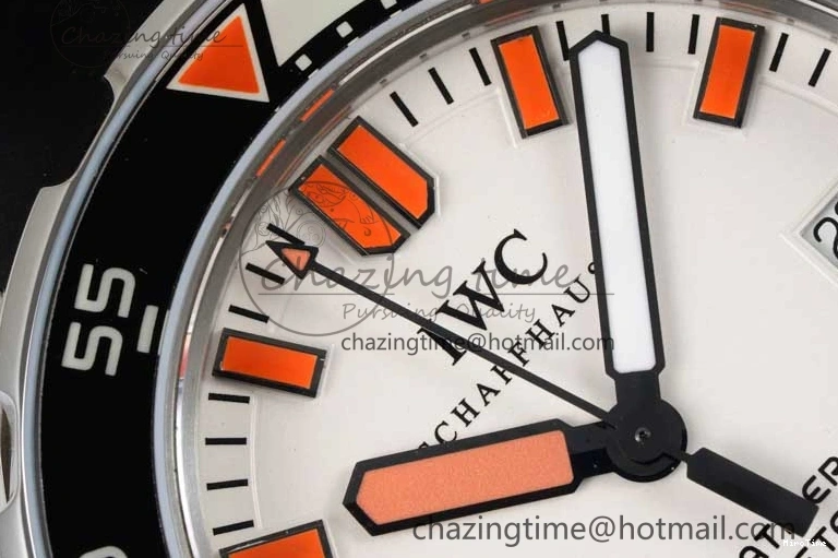 MIROTIME 0426 Aquatimer Automatic SS RSF 1:1 Best Edition White Orange Dial on Black Rubber Strap A Supportive 7069